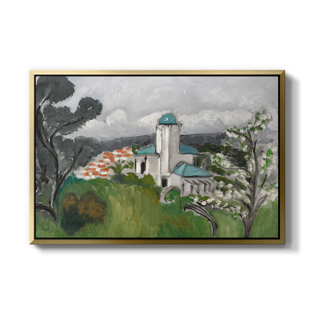 The Blue Villa (La Villa Bleue), c. 1918 - Floater Framed Canvas Print