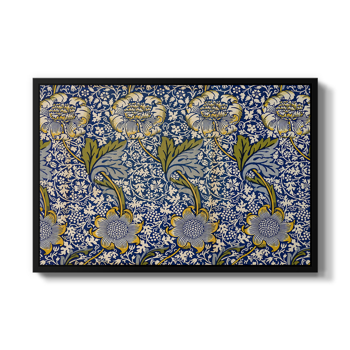 Kennet - Indigo/Gold, 1883 - Floater Framed Canvas Print