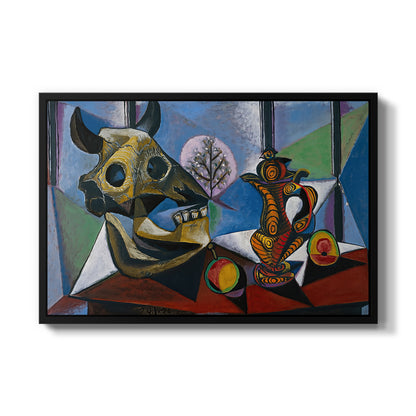 Still Life with Bull's Skull, 1939 - Floater Framed Canvas Print