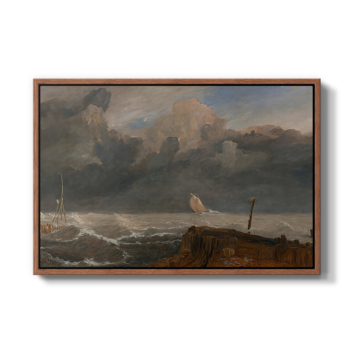 Port Ruysdael, 1827 - Floater Framed Canvas Print