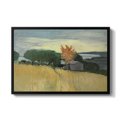 Fields of Wheat in Cagnes, 1918 - Floater Framed Canvas Print