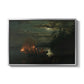 Spear Fishing on Lake Krøderen, 1851 - Floater Framed Canvas Print