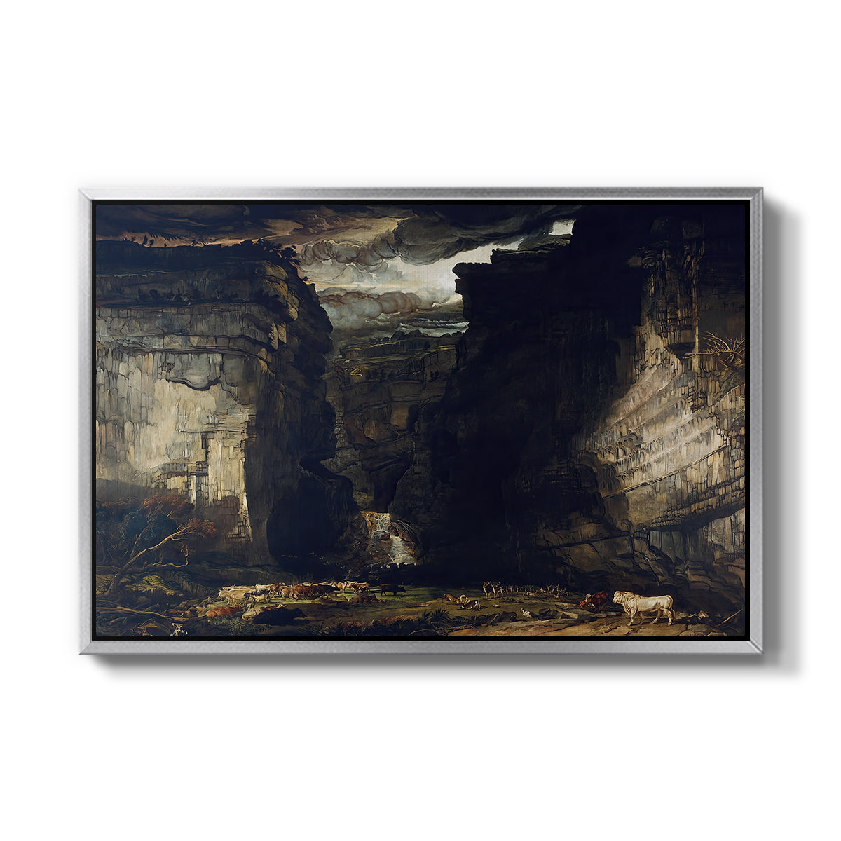 Gordale Scar, c. 1811-1813 - Floater Framed Canvas Print