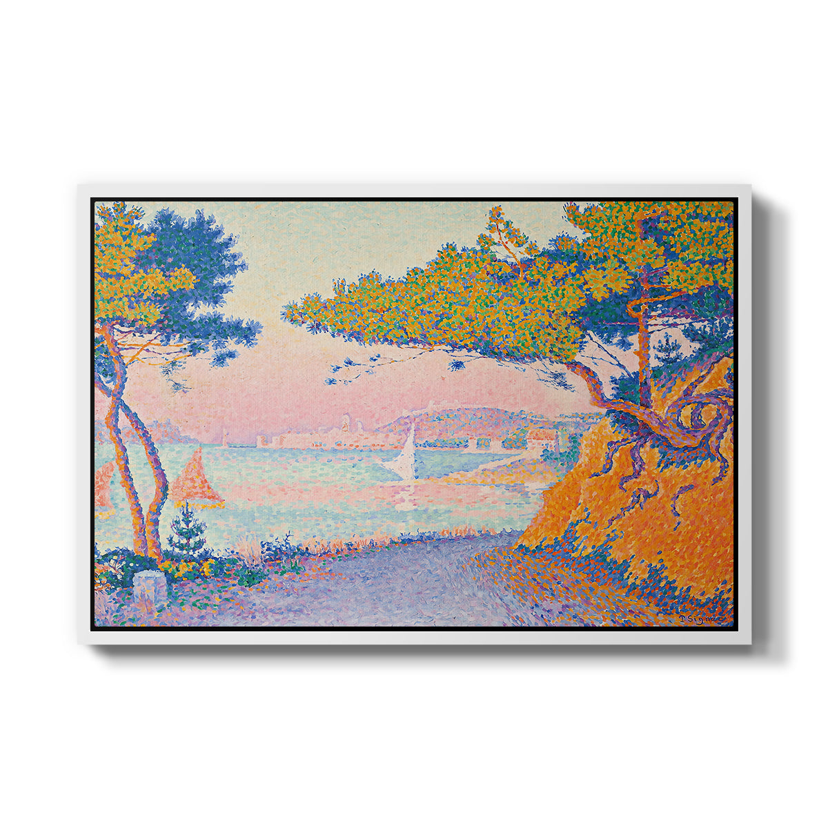 Golfe Juan, 1896 - Floater Framed Canvas Print