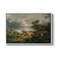Young Peasant Couple Resting in the Field, 1829 - Floater Framed Canvas Print