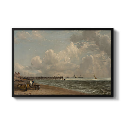Yarmouth Jetty, 1822 - Floater Framed Canvas Print