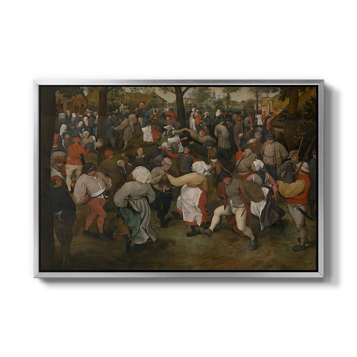 The Wedding Dance, c. 1566 - Floater Framed Canvas Print
