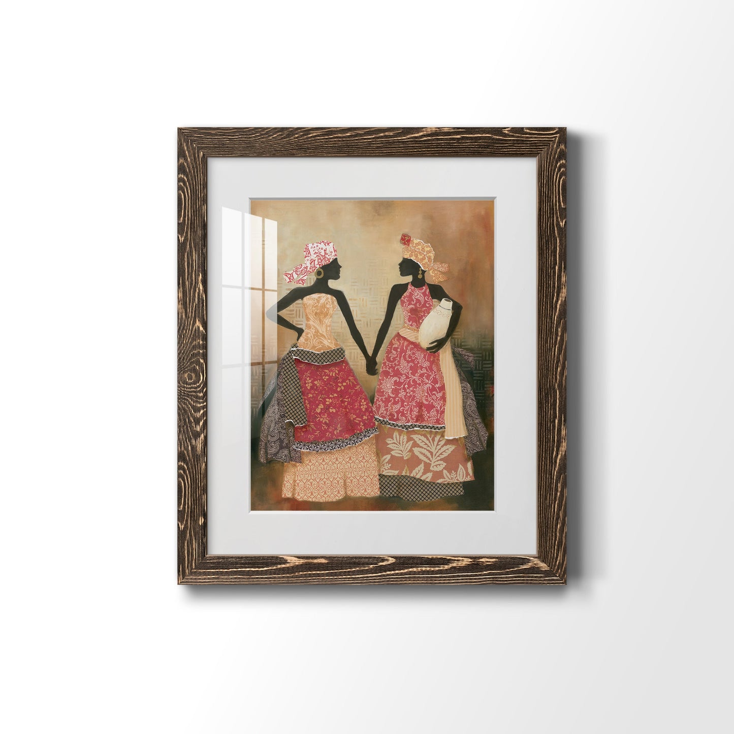 Village Women I - Premium Framed Print - Distressed Barnwood Frame - Ready to Hang