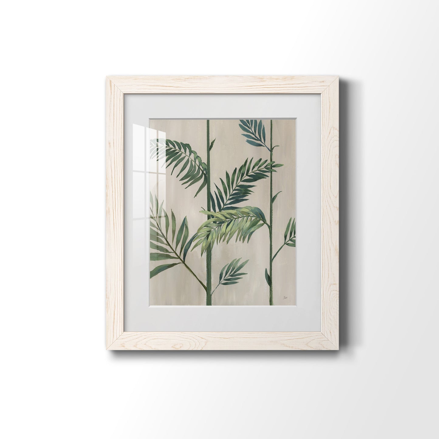 Modern Fronds II - Premium Framed Print - Distressed Barnwood Frame - Ready to Hang