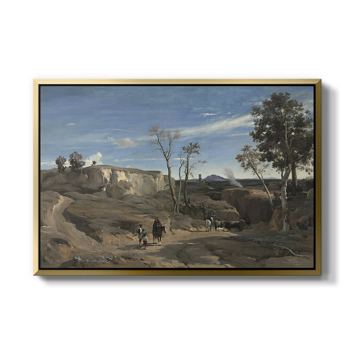 La Cervara, the Roman Campagna, c. 1830-1831 - Floater Framed Canvas Print