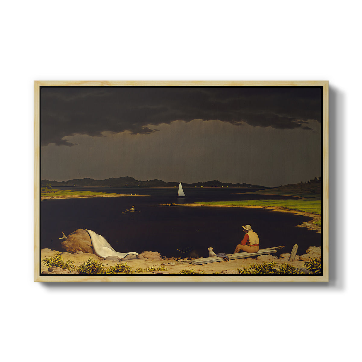 Approaching Thunder Storm, 1859 - Floater Framed Canvas Print
