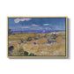 Wheat Field with Reaper, Auvers, 1888 - Floater Framed Canvas Print