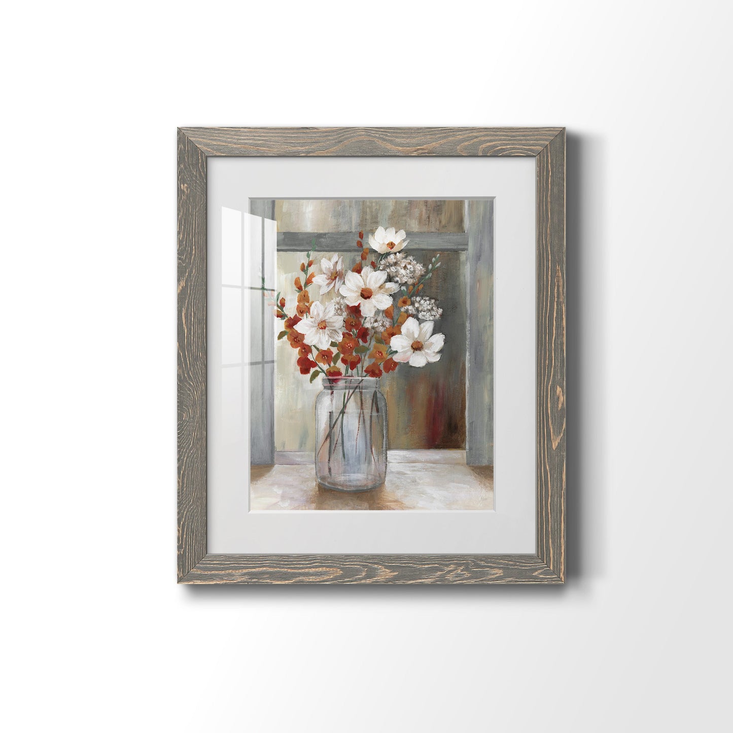 Autumn Spray - Barnwood Framed Art Print