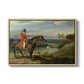 John Levett Hunting at Wychnor, Staffordshire, 1818 - Floater Framed Canvas Print
