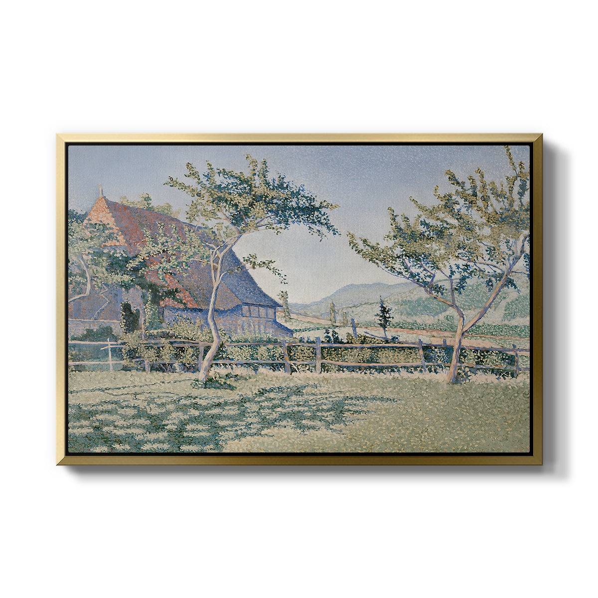 Comblat-le-Château, the Meadow, Opus 161, 1887 - Floater Framed Canvas Print