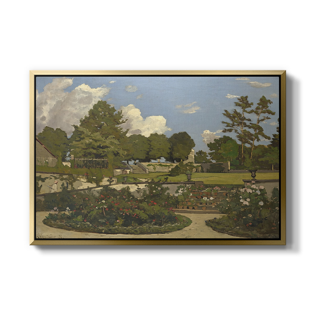 The Painter's Garden at Saint-Privé, 1886 - Floater Framed Canvas Print