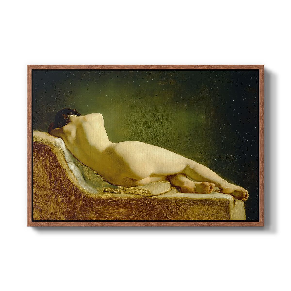 Reclining Nude (Liggende model), 1833 - Floater Framed Canvas Print