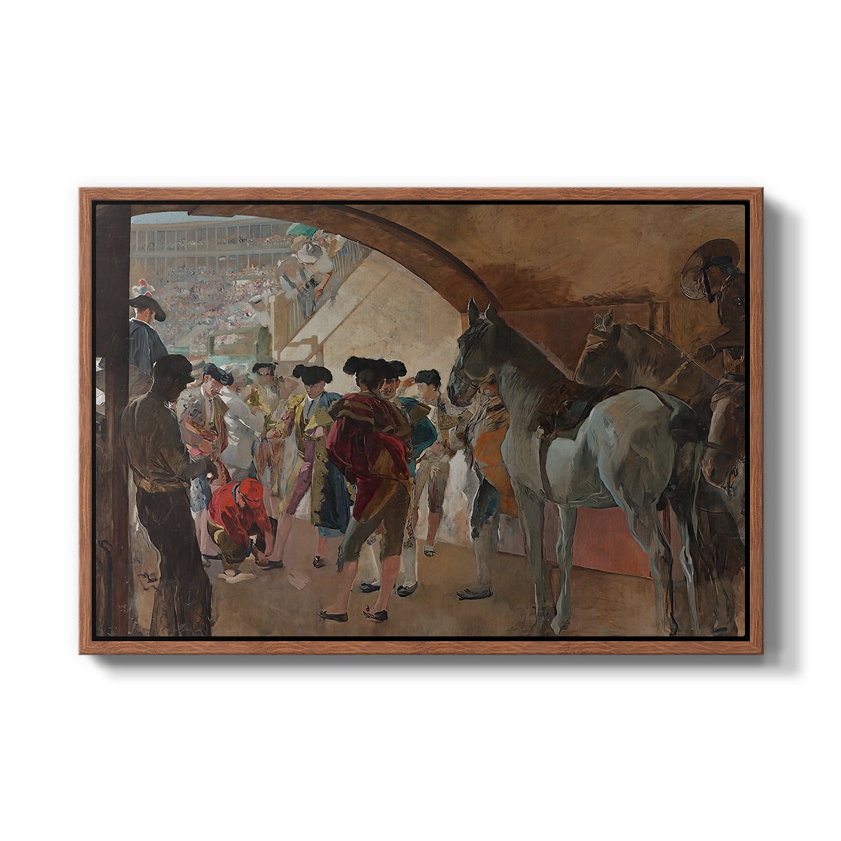 Before the Bullfight (Antes de la corrida), c. 1900 - Floater Framed Canvas Print