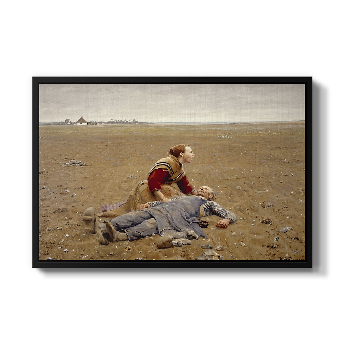 Worn Out (Udslidt), 1889 - Floater Framed Canvas Print