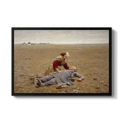 Worn Out (Udslidt), 1889 - Floater Framed Canvas Print