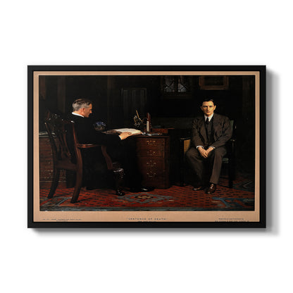The Sentence of Death, 1908 - Floater Framed Canvas Print