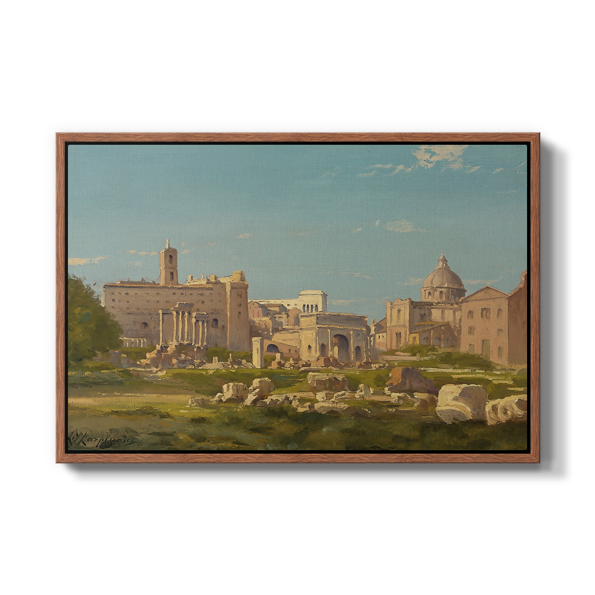 The Roman Forum, c. 1860 - Floater Framed Canvas Print