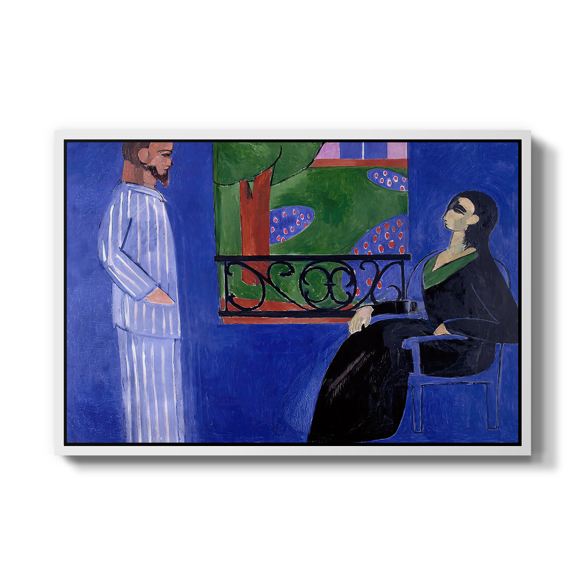 The Conversation, c. 1908-1912 - Floater Framed Canvas Print
