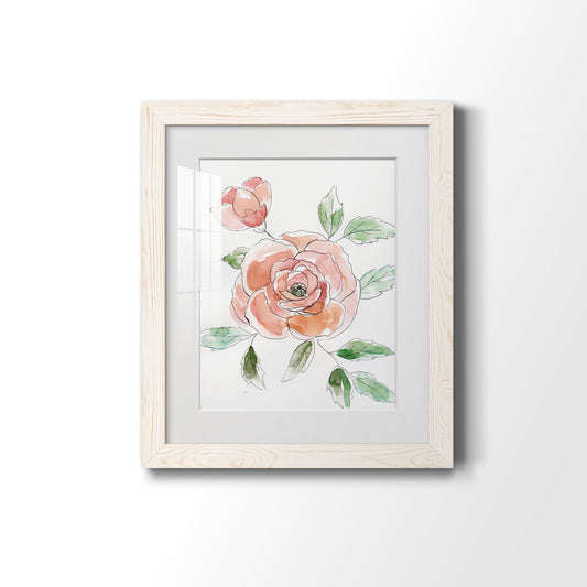 Rose Contour - Barnwood Framed Art Print