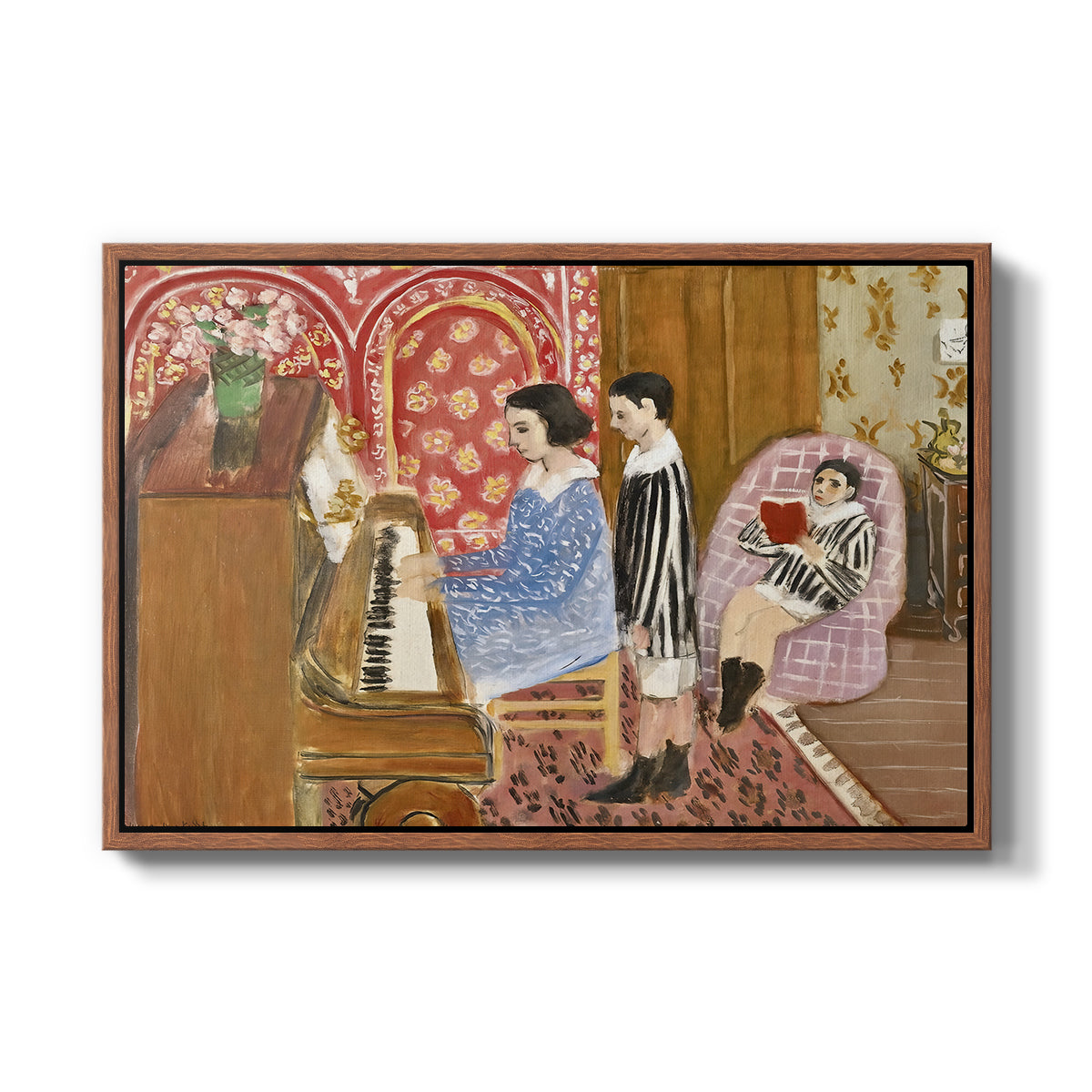 The Piano Lesson, 1923 - Floater Framed Canvas Print