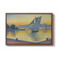 The Port at Sunset, Opus 236, Saint Tropez, 1892 - Floater Framed Canvas Print