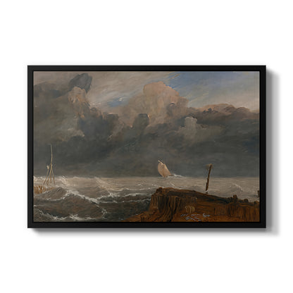 Port Ruysdael, 1827 - Floater Framed Canvas Print