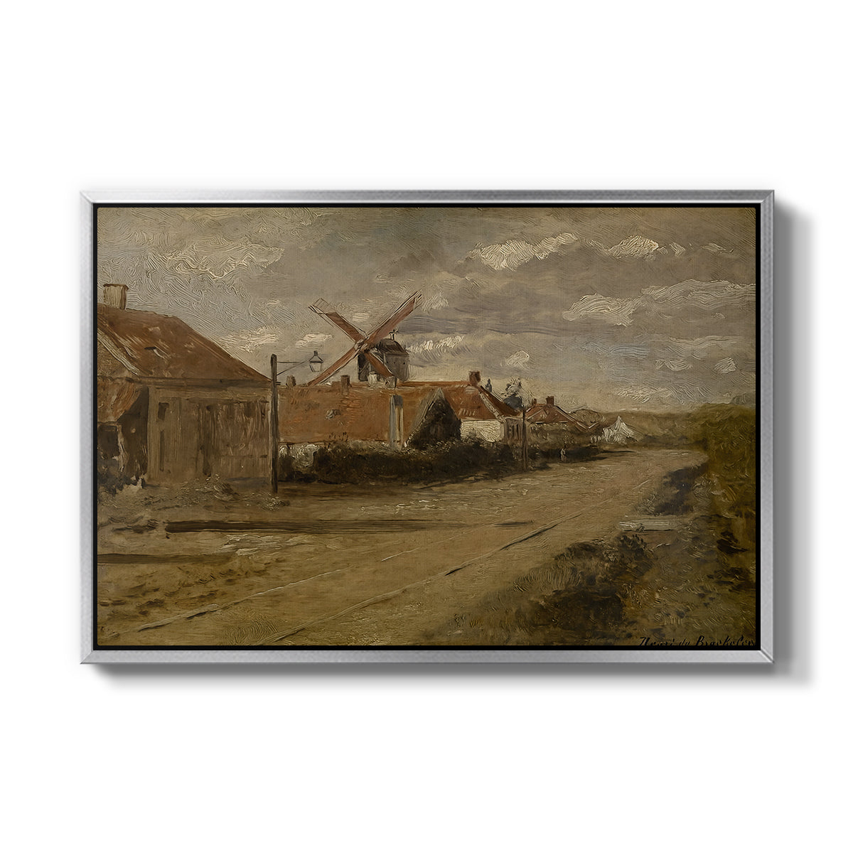The Mill at Kiel, c. 1885-1888 - Floater Framed Canvas Print