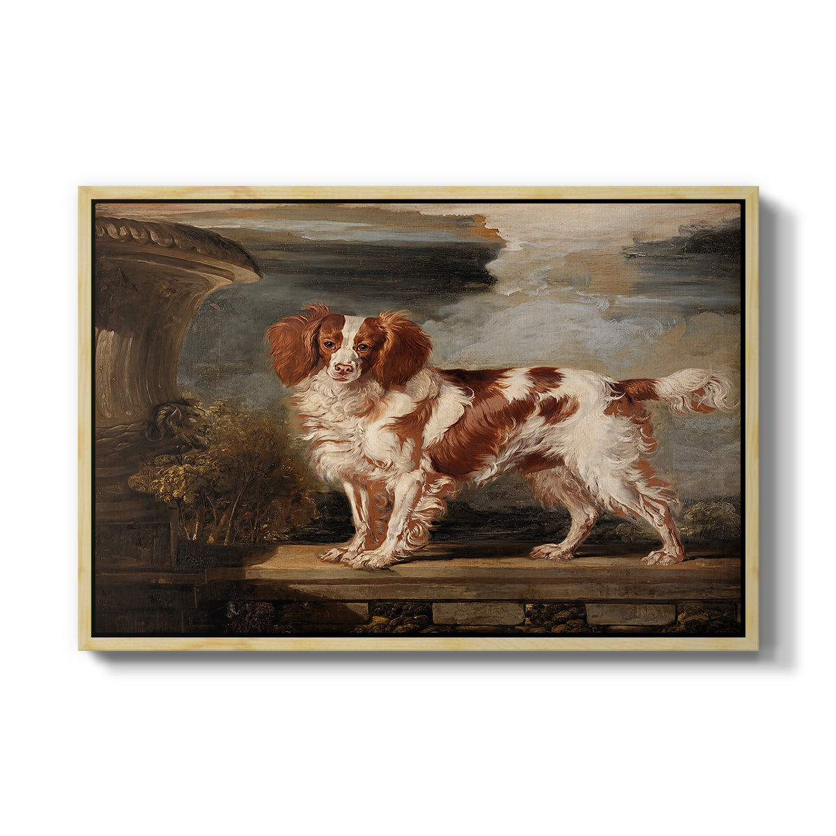 Portrait of Dash, a Favourite Spaniel, Property of Lady Frances Vane-Tempest, 1819 - Floater Framed Canvas Print