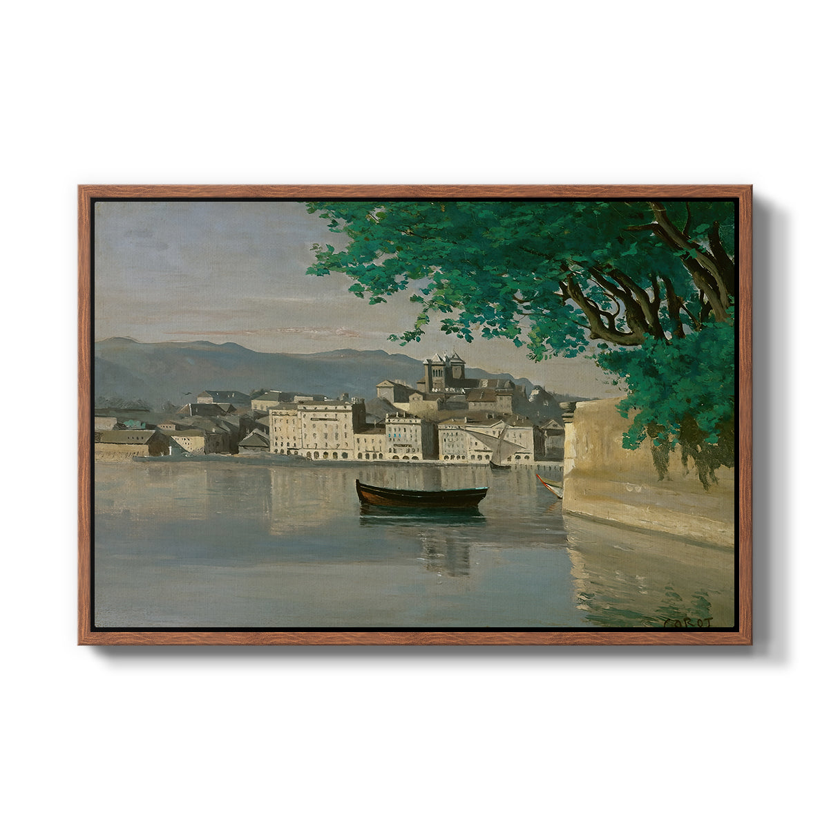 Geneva View of Part of the City, c. 1834-1835 - Floater Framed Canvas Print