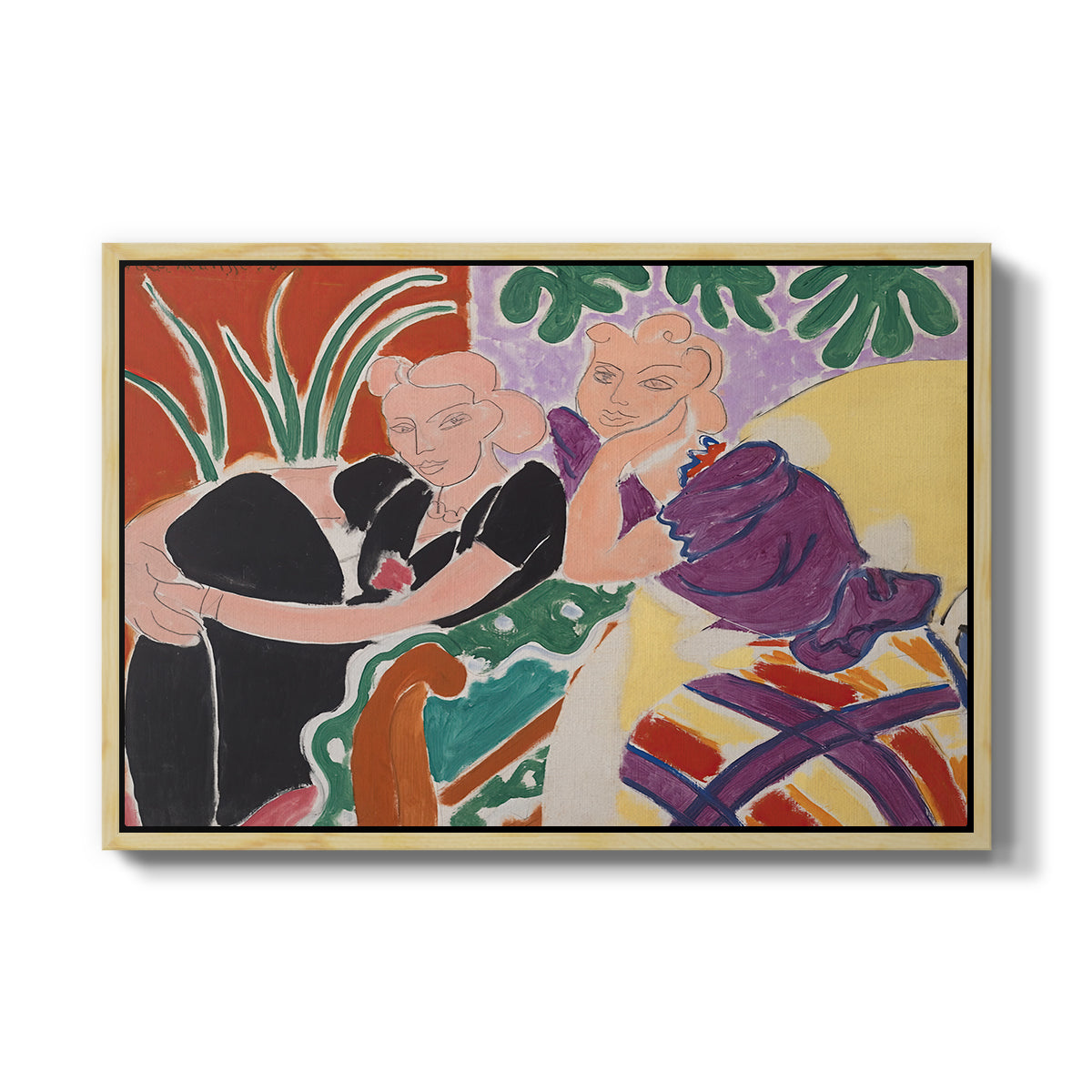 The Conversation, 1938 - Floater Framed Canvas Print