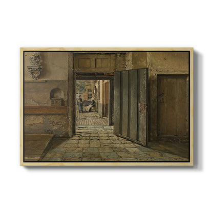 The Conversation, 1884 - Floater Framed Canvas Print