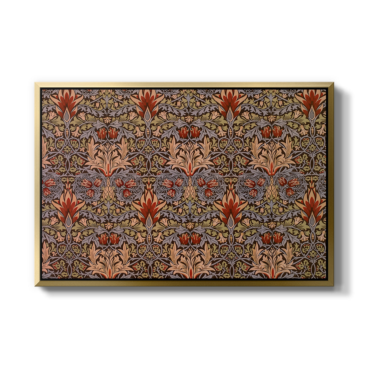 Snakeshead - Red/Cumin, c. 1876 - Floater Framed Canvas Print