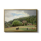 Farm with Grazing Cows (Bondegård med beitende kuer), 1892 - Floater Framed Canvas Print