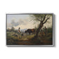 Shepherd with Billy Goat, c. 1830 - Floater Framed Canvas Print