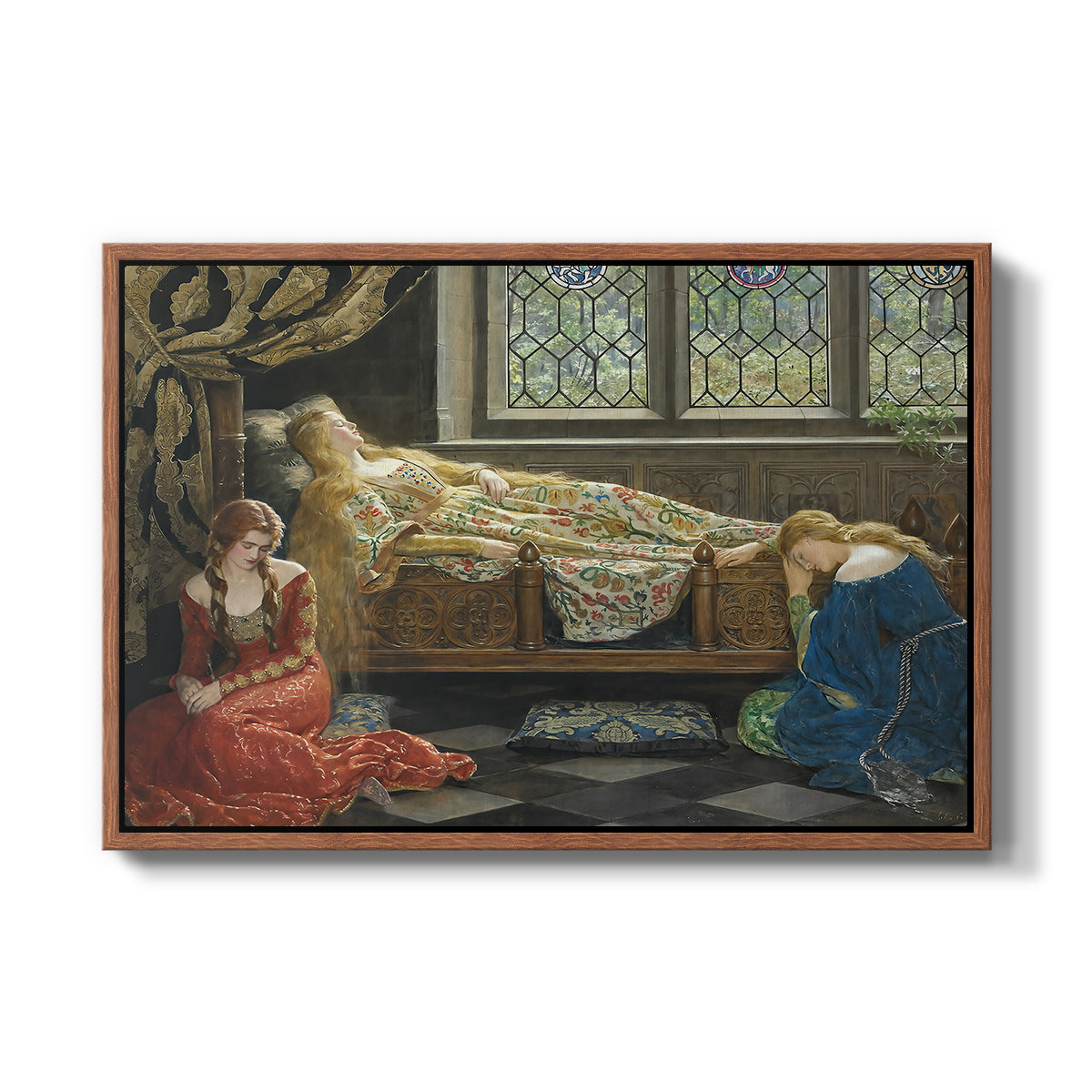 The Sleeping Beauty, 1921 - Floater Framed Canvas Print