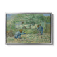 First Steps after Millet, 1890 - Floater Framed Canvas Print