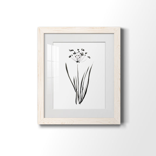 Inky Botanical II - Premium Framed Print - Distressed Barnwood Frame - Ready to Hang