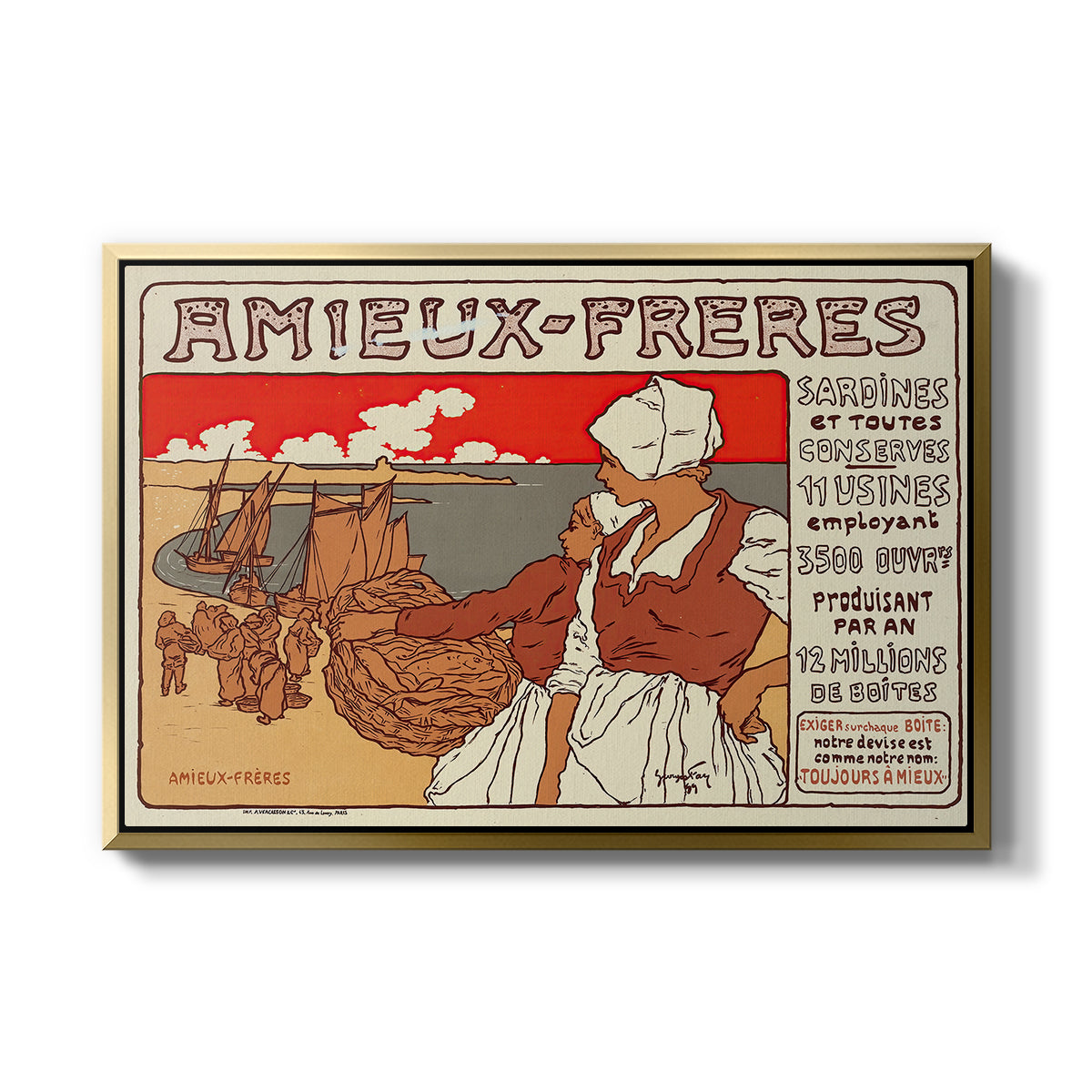 Amieux-Frères (Advertising Poster), 1899 - Floater Framed Canvas Print