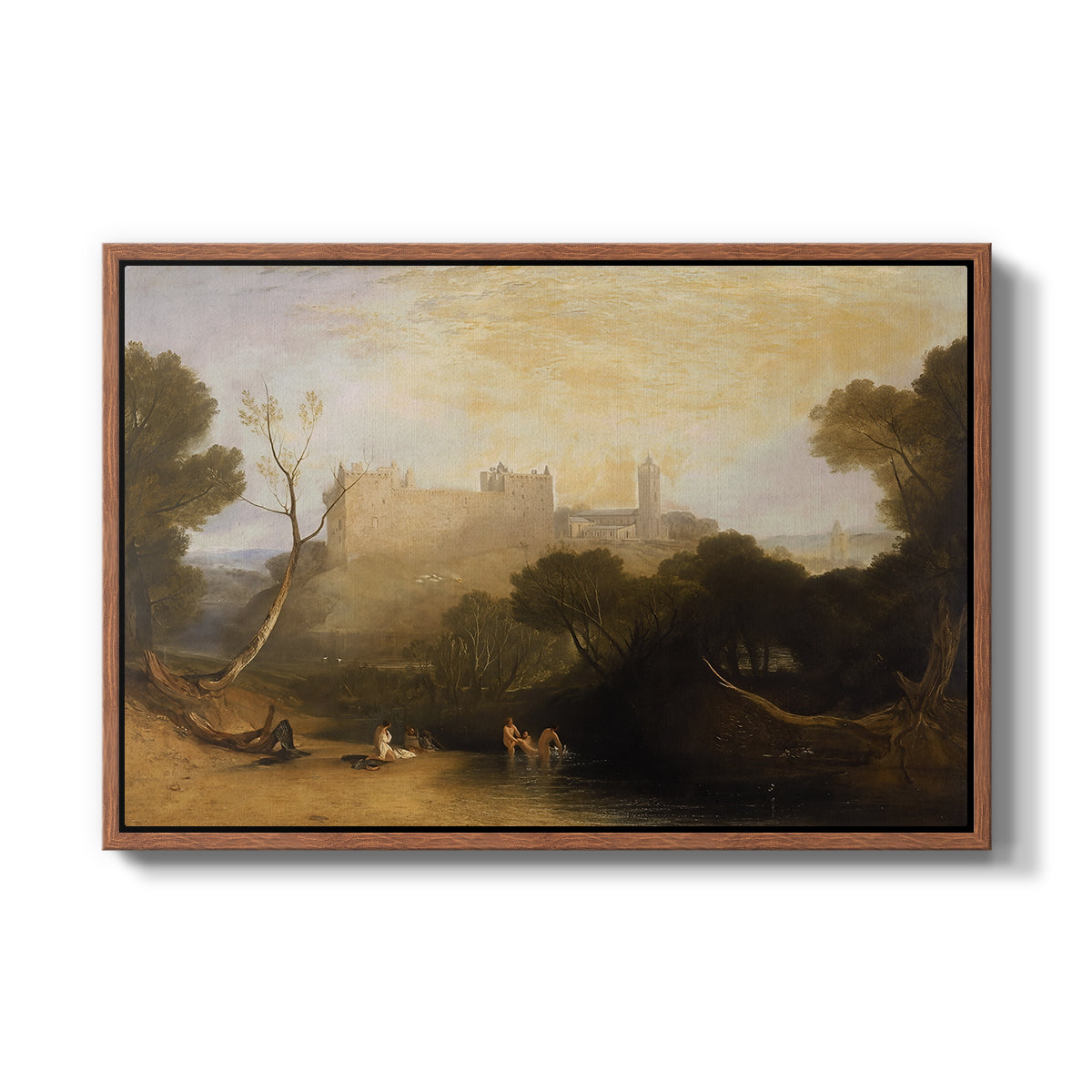 Linlithgow Palace, c. 1807 - Floater Framed Canvas Print