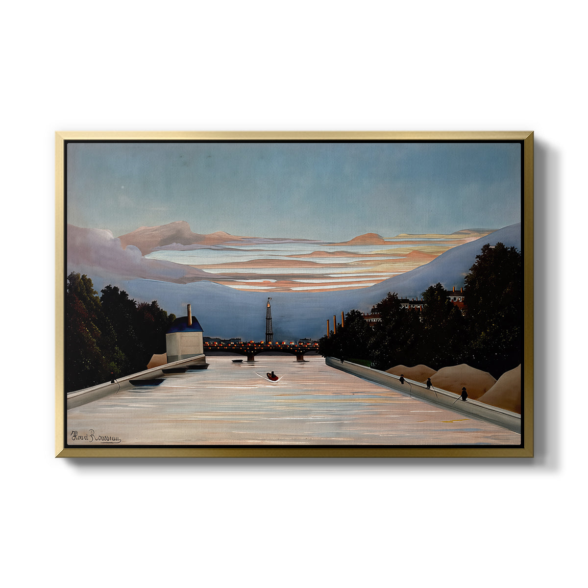 The Eiffel Tower, c. 1898 - Floater Framed Canvas Print
