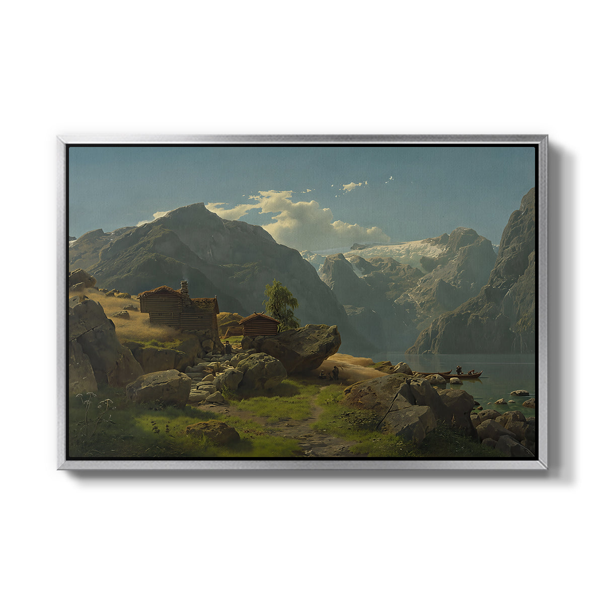 Balestrand, 1848 - Floater Framed Canvas Print