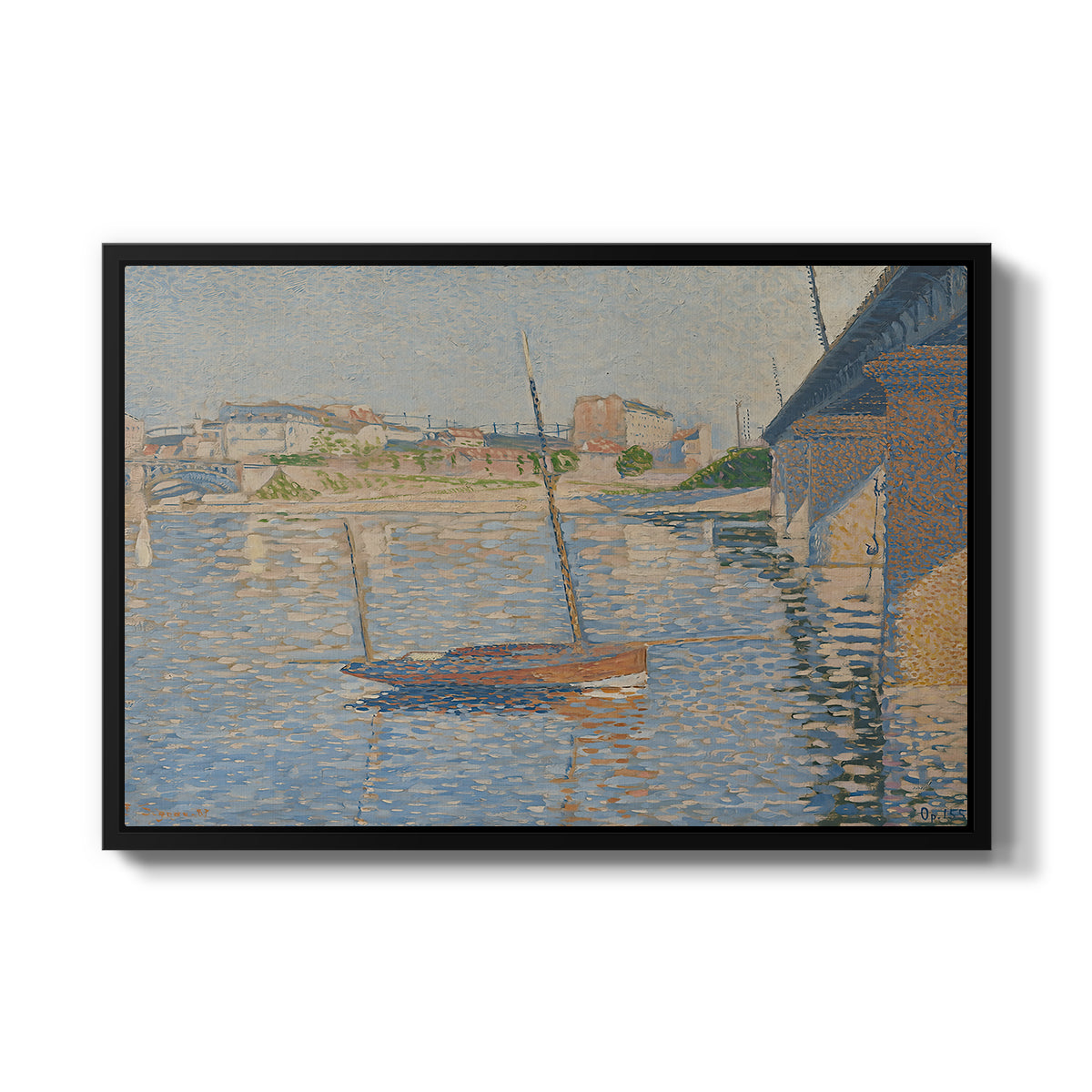 Le Clipper, Asnières, 1887 - Floater Framed Canvas Print