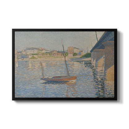 Le Clipper, Asnières, 1887 - Floater Framed Canvas Print