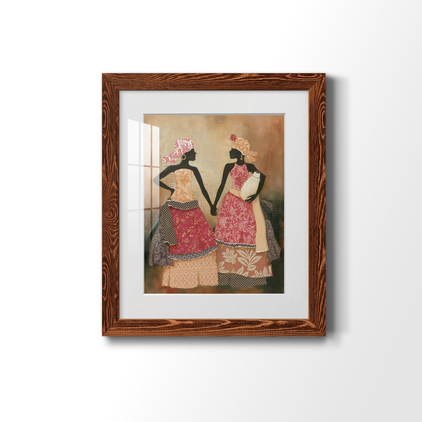 Village Women I - Premium Framed Print - Distressed Barnwood Frame - Ready to Hang