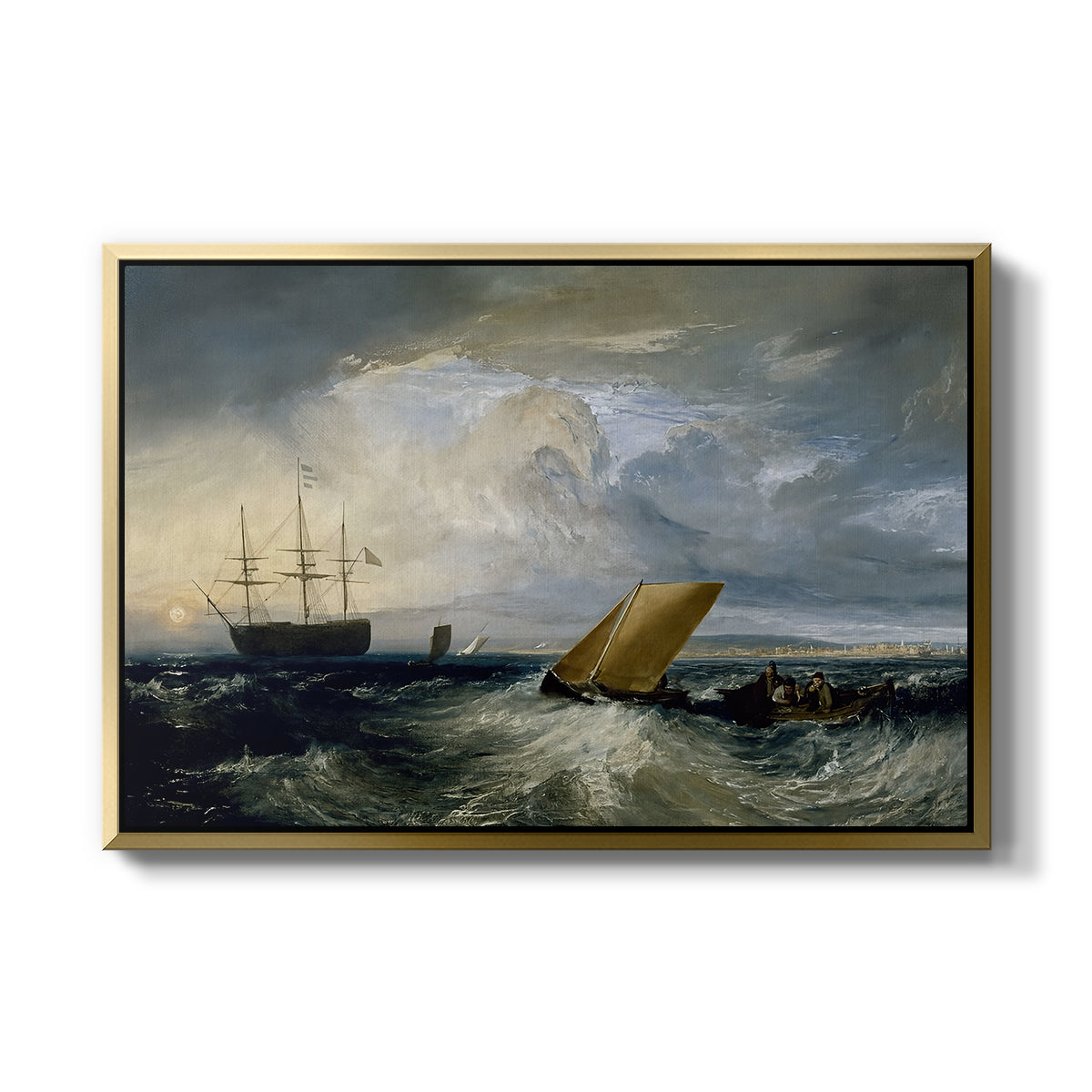 Sheerness as Seen from the Nore, 1808 - Floater Framed Canvas Print